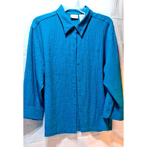 Women's White Stag Teal Gauze Overshirt, Size M